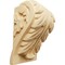 Ekena Millwork 3 1/4"W x 2 3/4"D x 5"H Medium Acanthus Leaf Block Corbel, Maple CORW03X03X05BAMA - alternate 1